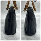 Gucci Handbag Bamboo Black Leather Gold — view 7