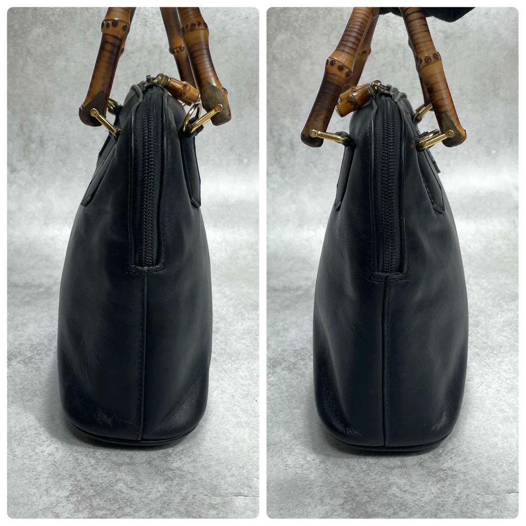 Gucci Handbag Bamboo Black Leather Gold — view 7