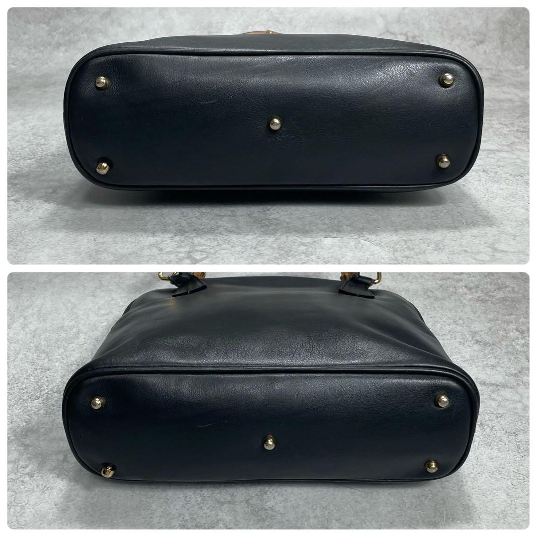 Gucci Handbag Bamboo Black Leather Gold — view 8