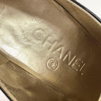 Chanel Patent Coco Mark Lace Up Booties Black — view 8