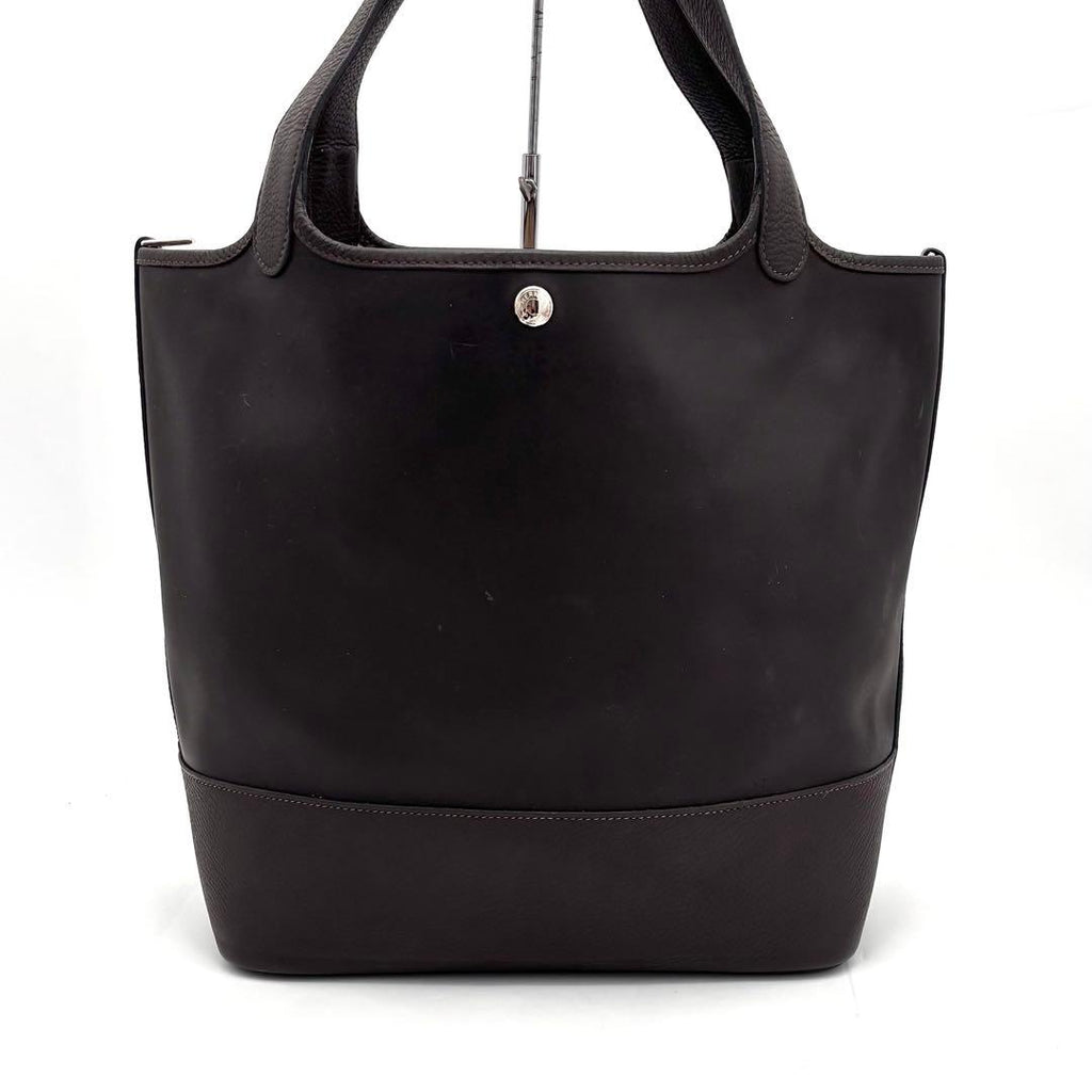 Hermes Picotin GM Long Tote Dark Brown Amazonia