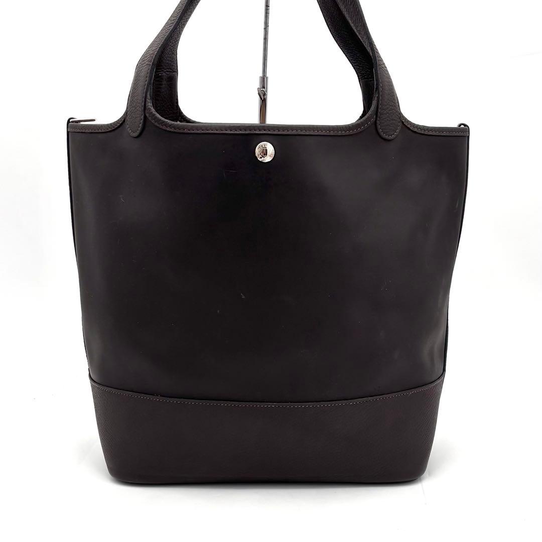 Hermes Picotin GM Long Tote Dark Brown Amazonia