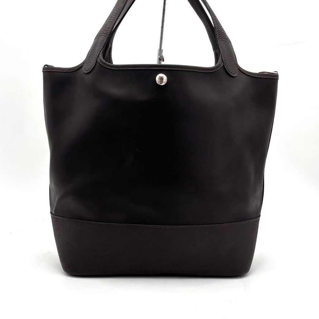 Hermes Picotin GM Long Tote Dark Brown Amazonia — view 2