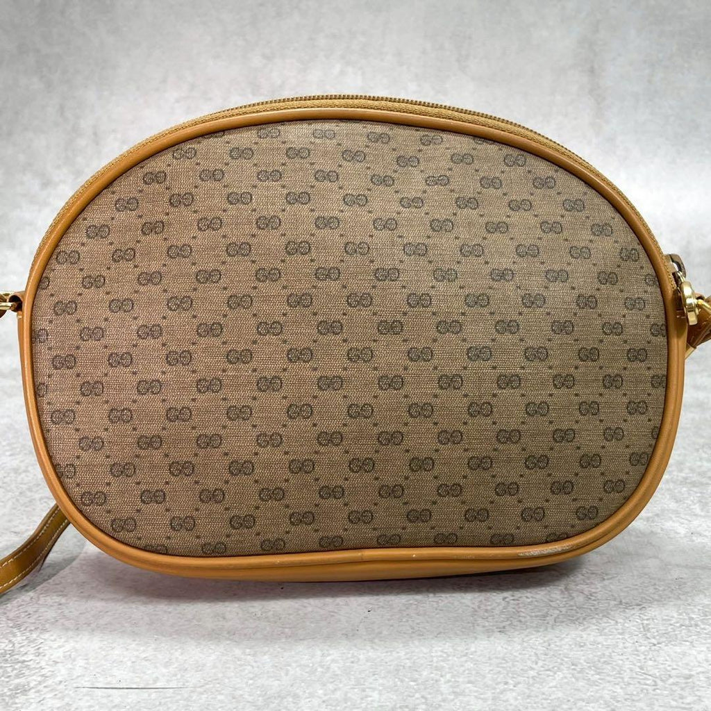 Gucci GG Shoulder Bag Brown Beige Leather — view 3