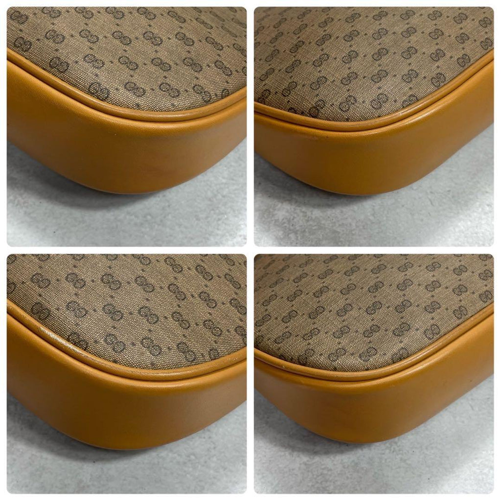 Gucci GG Shoulder Bag Brown Beige Leather — view 9