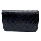 Chanel Quilted Lambskin Chain Shoulder Bag Black CC Logo — view 2