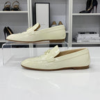 Chanel CC Logo Patent Loafers Ivory — view 3