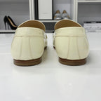 Chanel CC Logo Patent Loafers Ivory — view 5