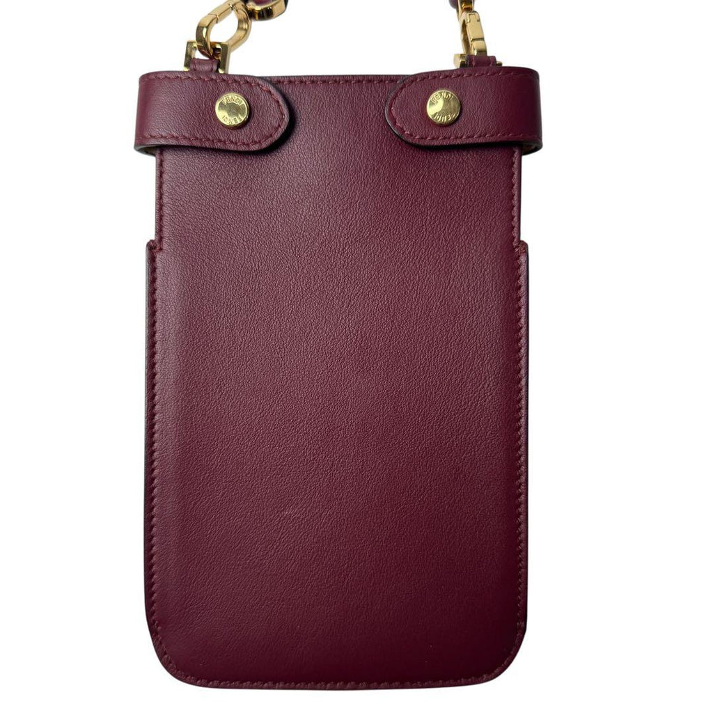 Fendi Peekaboo Leather Phone Pouch — view 3