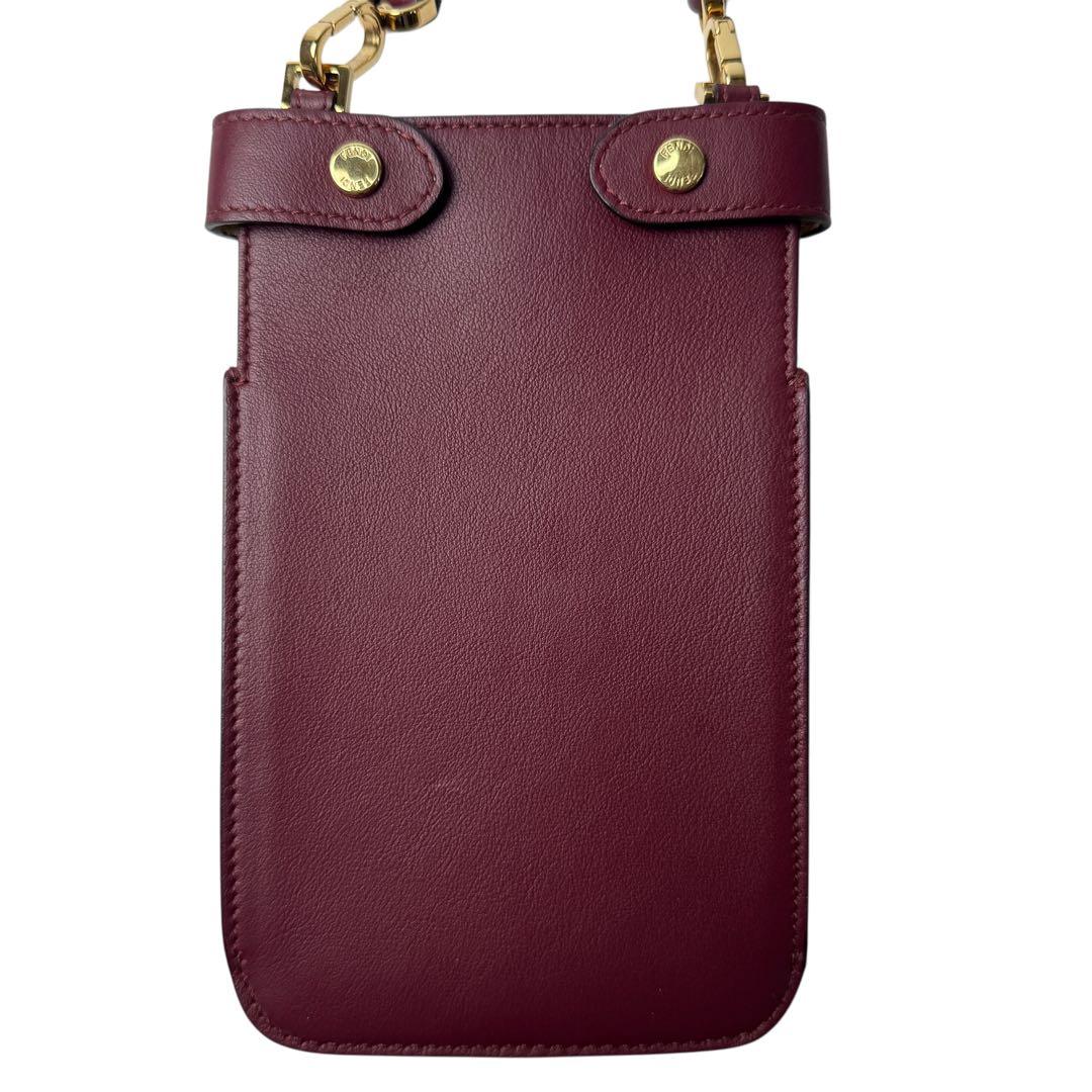 Fendi Peekaboo Leather Phone Pouch — view 3