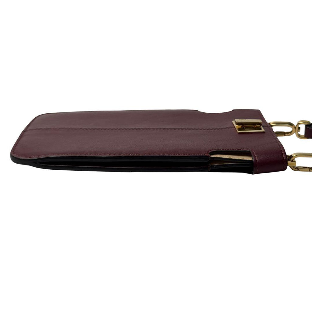 Fendi Peekaboo Leather Phone Pouch — view 5