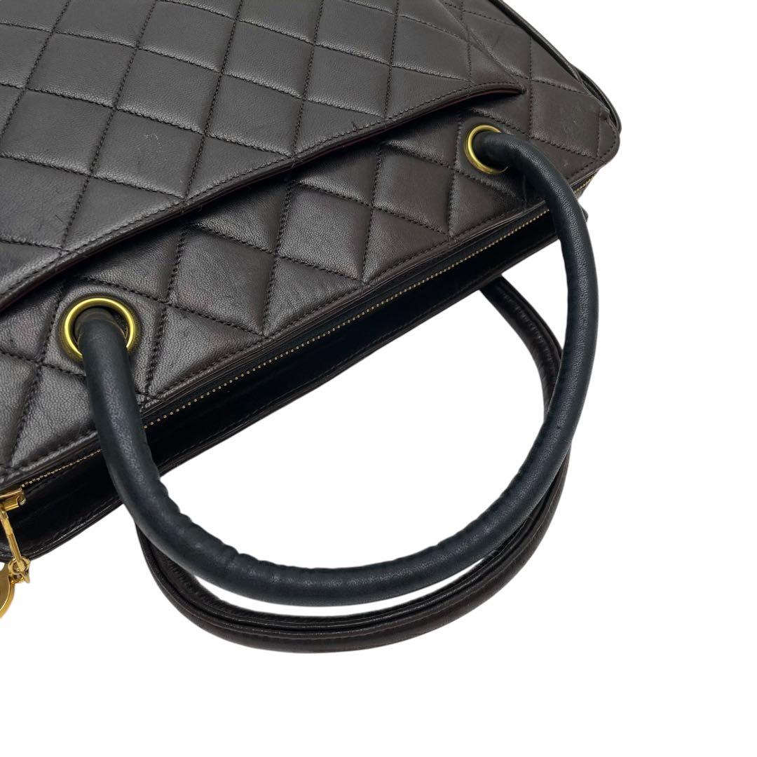Chanel Lambskin Quilted Hand Bag CC Logo Bicolor — view 6