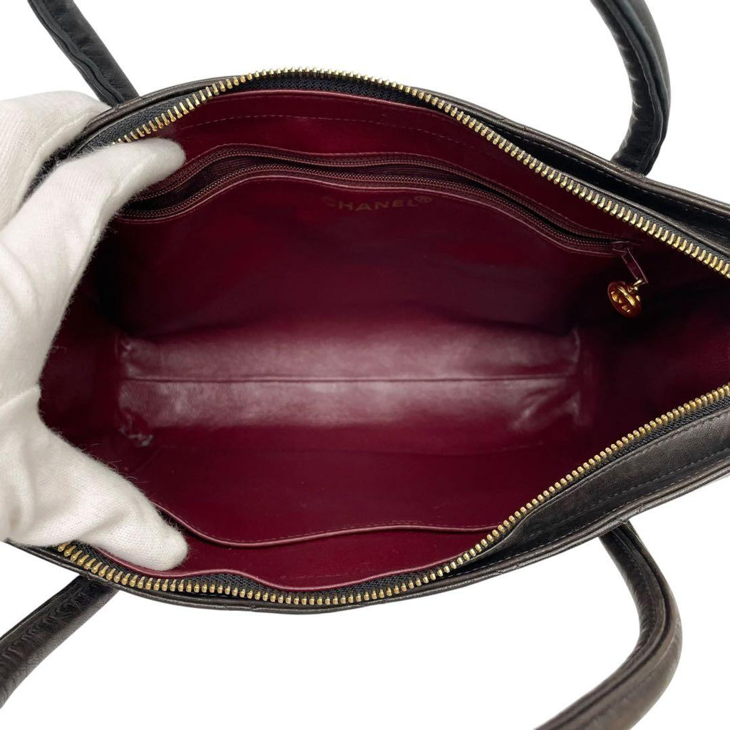 Chanel Lambskin Quilted Hand Bag CC Logo Bicolor — view 7