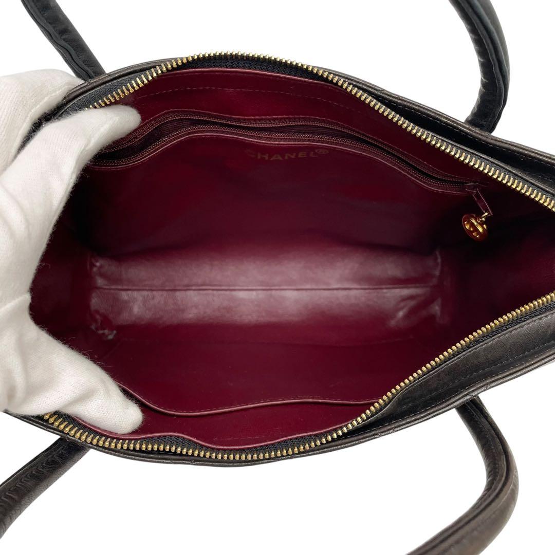 Chanel Lambskin Quilted Hand Bag CC Logo Bicolor — view 7