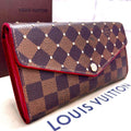 Louis Vuitton Damier Portefeuille Sarah Studs Bifold Wallet