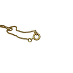 Celine Triomphe Rhinestone Chain Necklace Gold