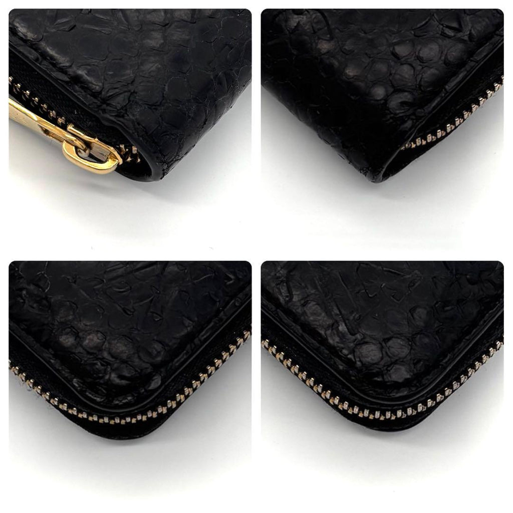 Louis Vuitton Monogram Exotic Zippy Wallet Python Noir — view 8
