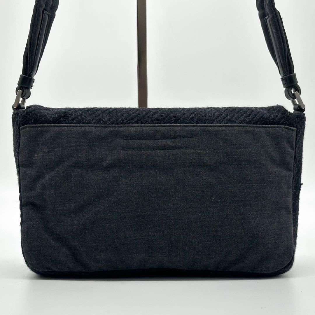Prada Archive Vintage Wool Shoulder Handbag — view 4