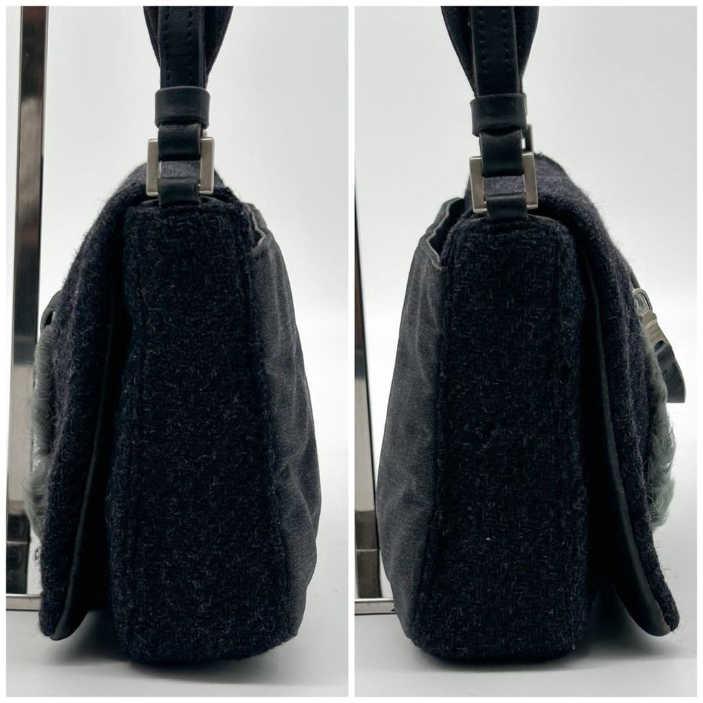 Prada Archive Vintage Wool Shoulder Handbag — view 7