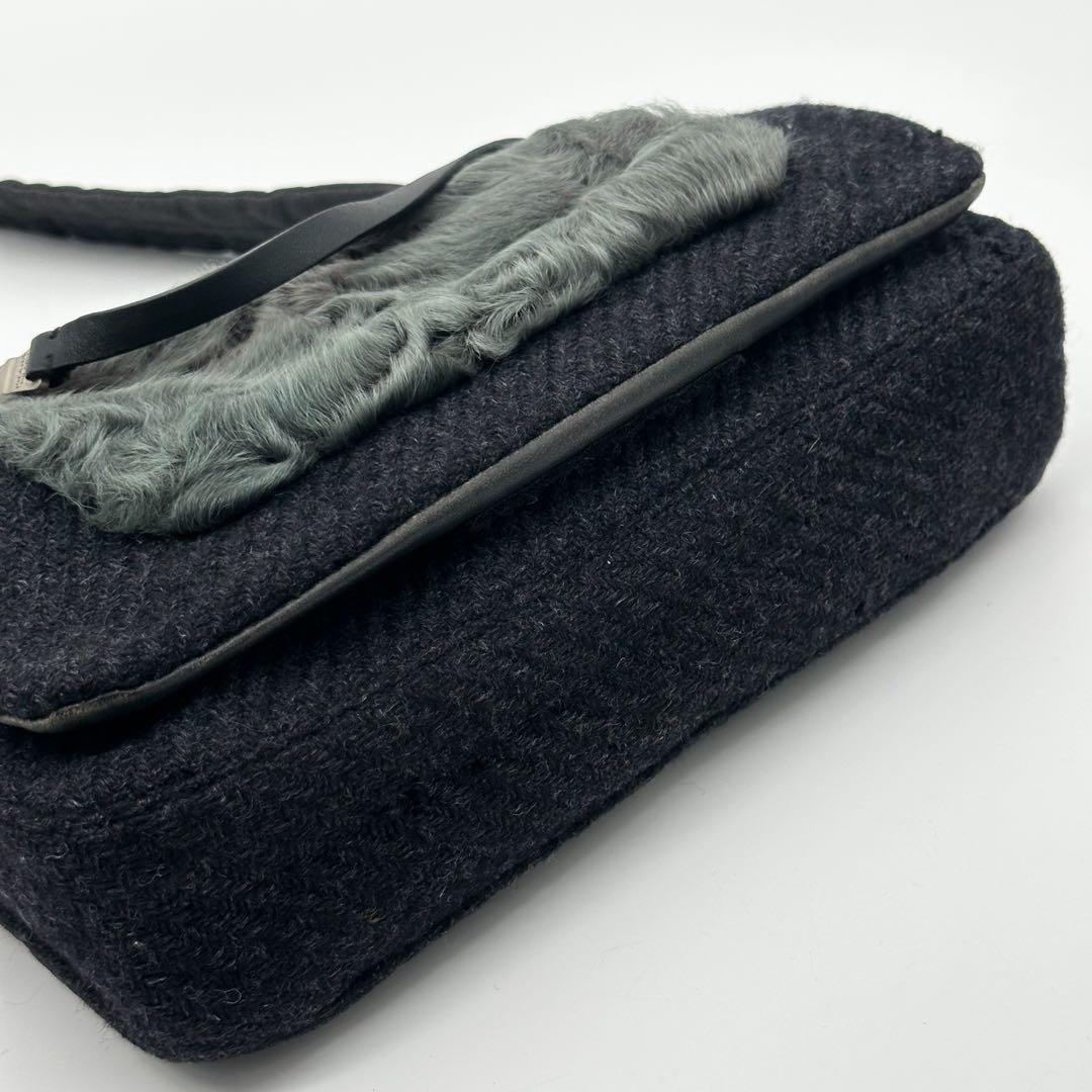 Prada Archive Vintage Wool Shoulder Handbag — view 8