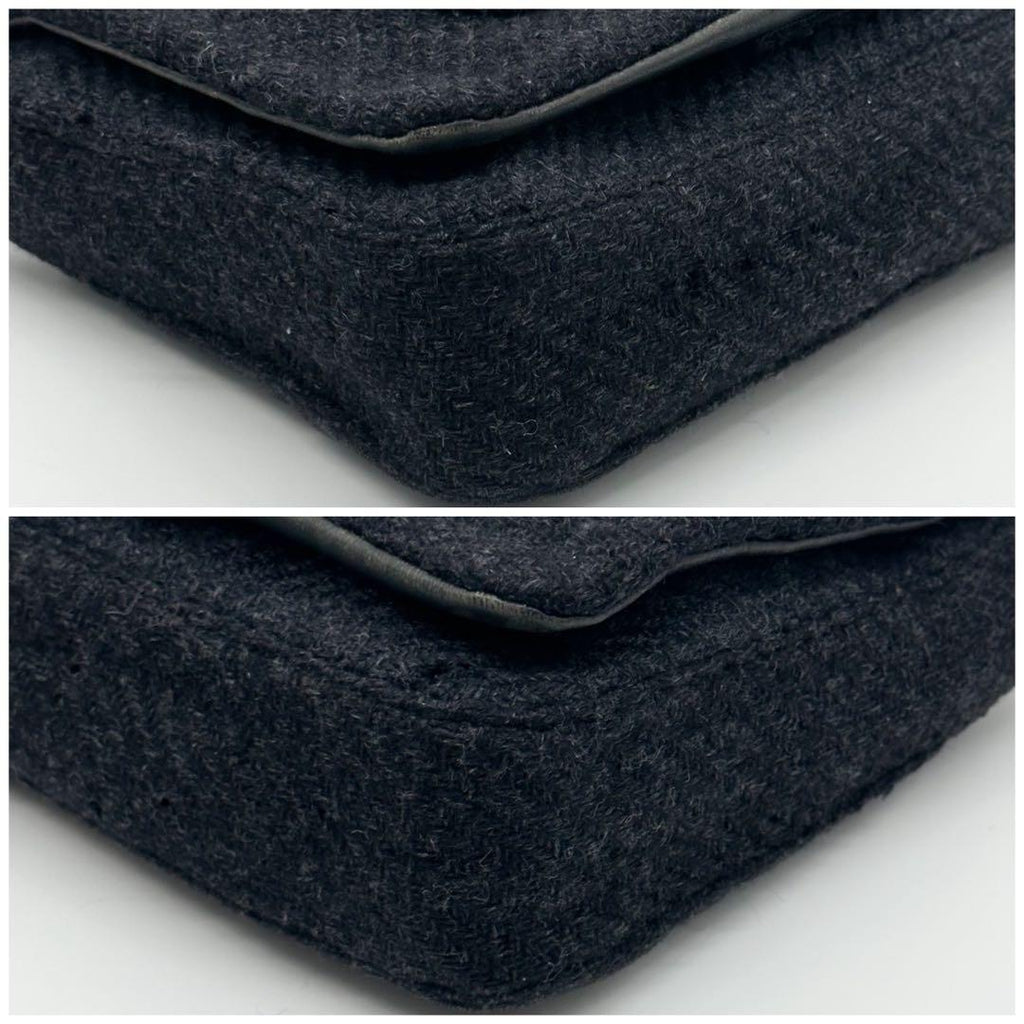 Prada Archive Vintage Wool Shoulder Handbag — view 9