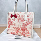 Gucci Tote Leather White Ribbon