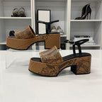 Hermes Cervera Bride de Gala Eyeliner Perforet Leather Sandals — view 2
