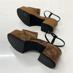 Hermes Cervera Bride de Gala Eyeliner Perforet Leather Sandals — view 7