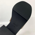 Hermes Cervera Bride de Gala Eyeliner Perforet Leather Sandals — view 9