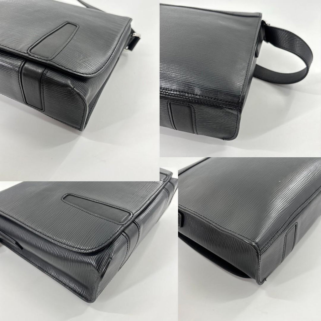 Louis Vuitton Epi Harrington Messenger PM Shoulder Bag Black — view 8