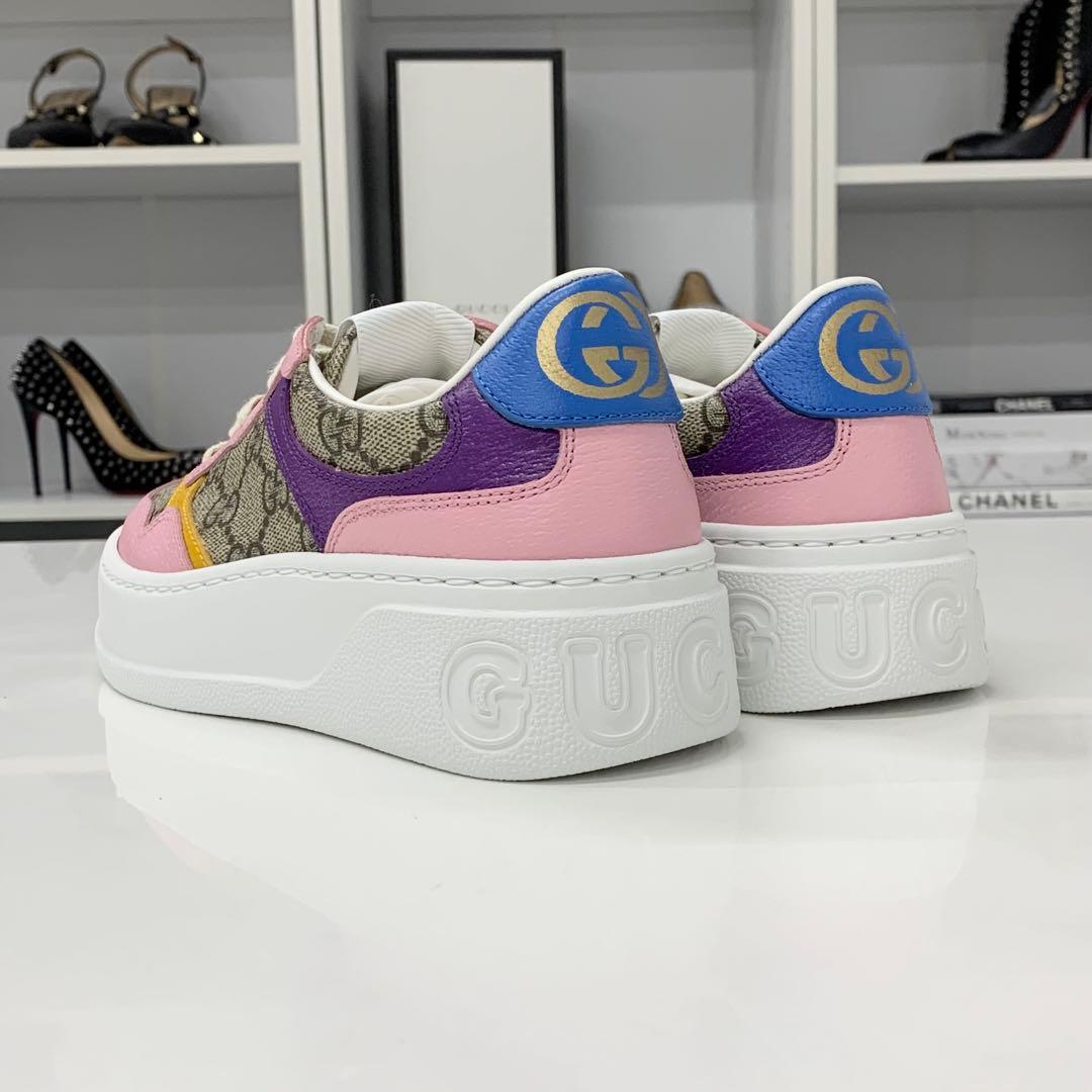 Gucci GG Supreme Leather Interlocking Logo Sneakers — view 5