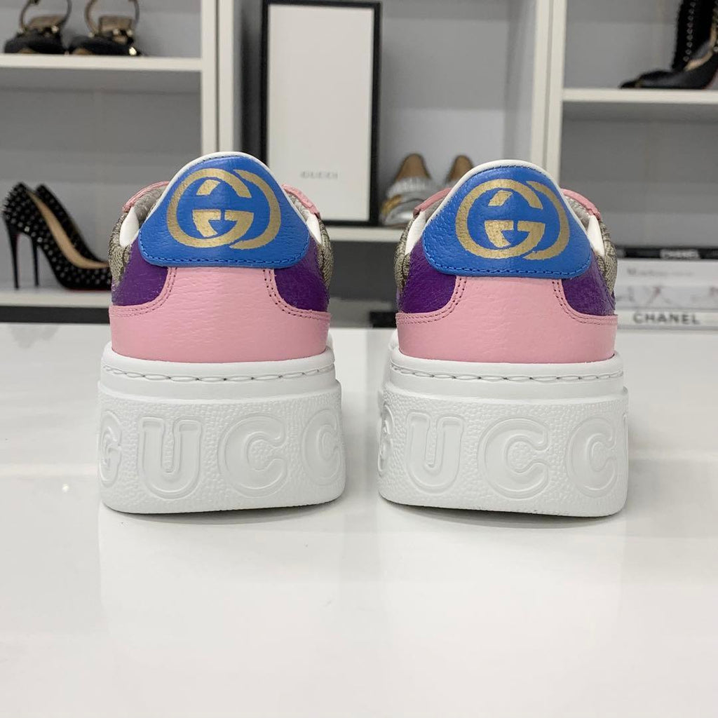 Gucci GG Supreme Leather Interlocking Logo Sneakers — view 6