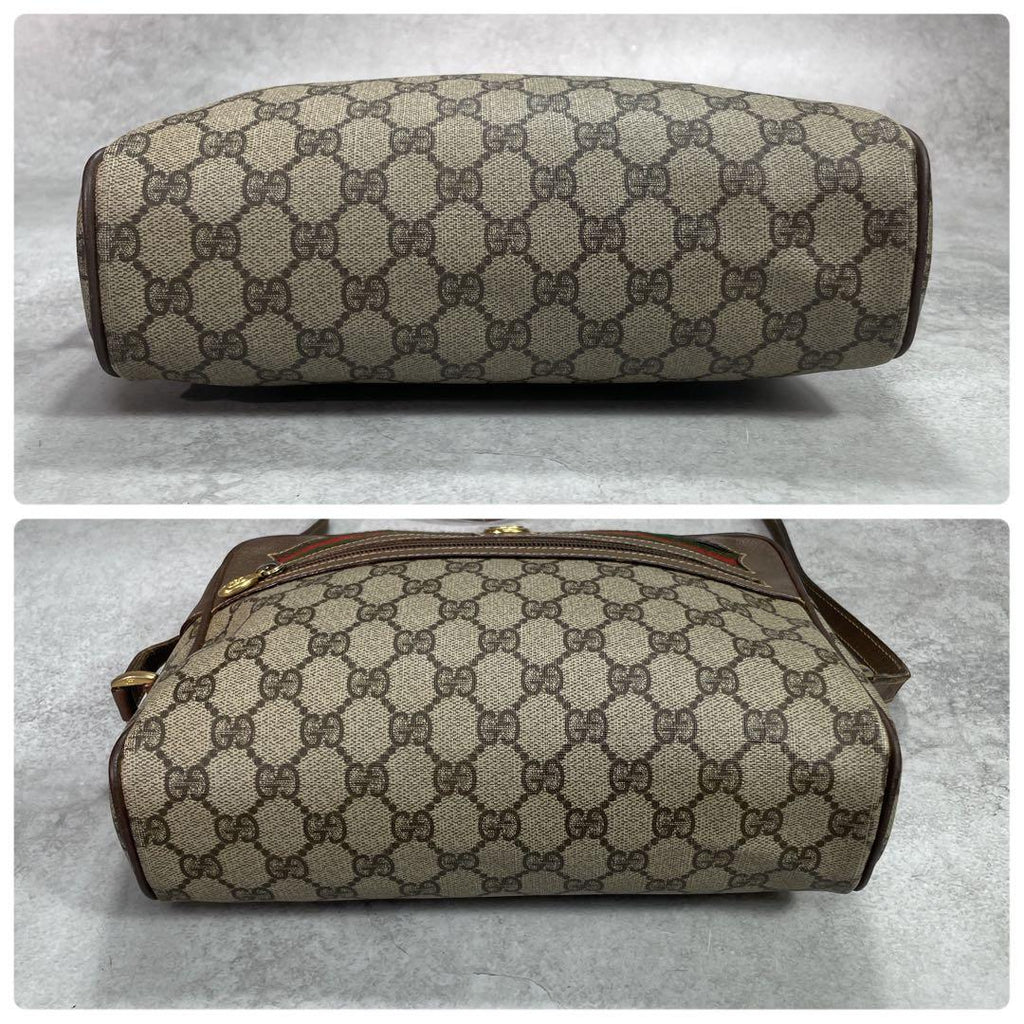 Gucci GG Sherry Line Shoulder Bag Brown Leather — view 8