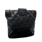 Chanel Lambskin Quilted Chain Shoulder Tote CC Logo — view 2
