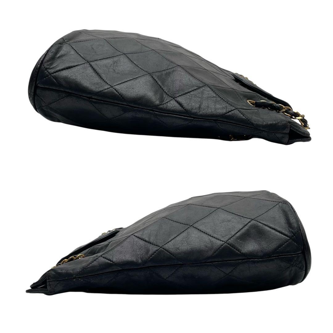 Chanel Lambskin Quilted Chain Shoulder Tote CC Logo — view 4