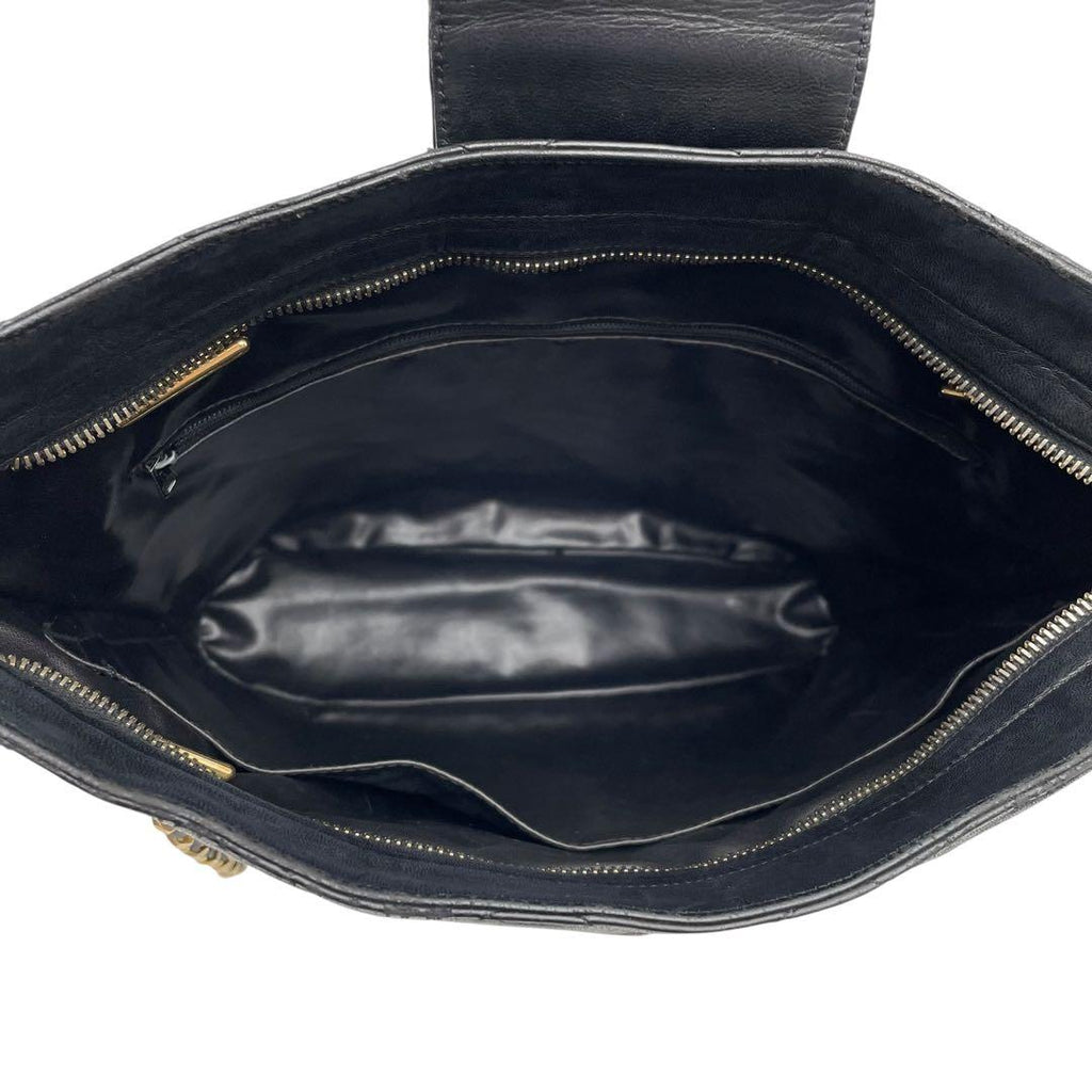 Chanel Lambskin Quilted Chain Shoulder Tote CC Logo — view 8
