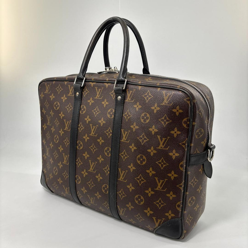 Louis Vuitton Monogram Macassar Porte Documents Voyage GM — view 2
