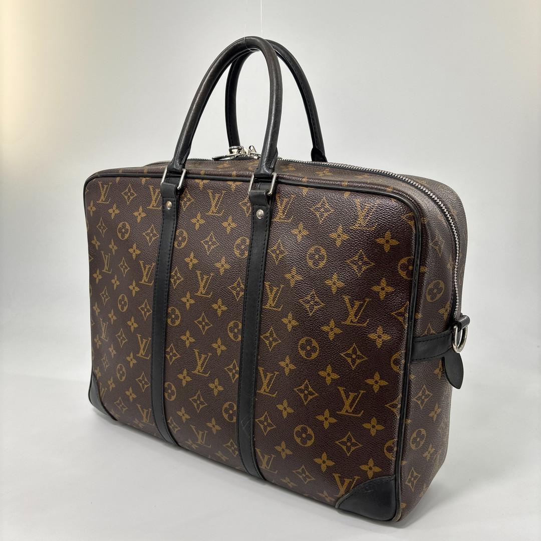 Louis Vuitton Monogram Macassar Porte Documents Voyage GM — view 2