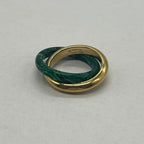 Bottega Veneta Interlocking Double Ring Malachite — view 2