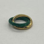 Bottega Veneta Interlocking Double Ring Malachite — view 4