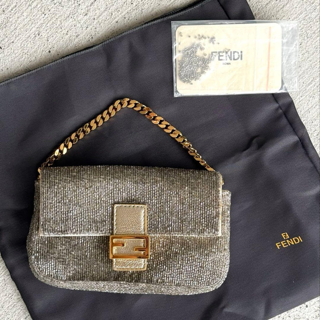 Fendi Baguette Beads Shoulder Bag