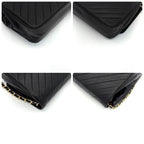 Chanel Bias Stitch Quilted Lambskin Shoulder Bag Black — view 7