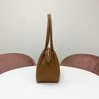 Prada Darling Leather Triangle Logo Handbag Brown — view 2