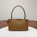 Prada Darling Leather Triangle Logo Handbag Brown — view 3