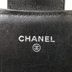 Chanel Lambskin Quilted Wallet Black Silver — view 5