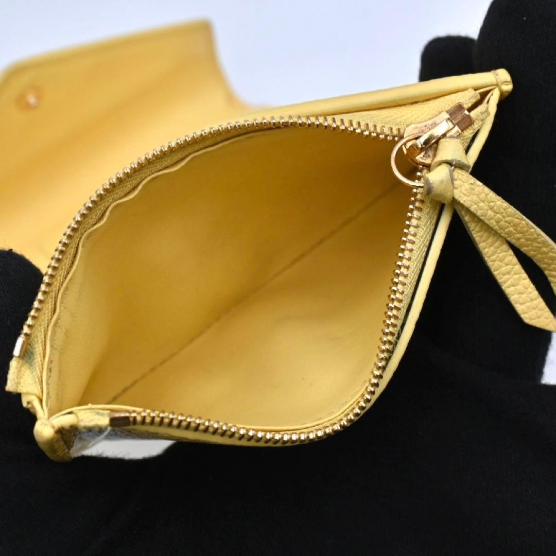 Louis Vuitton Monogram Empreinte Bicolor Victorine Yellow Wallet — view 6