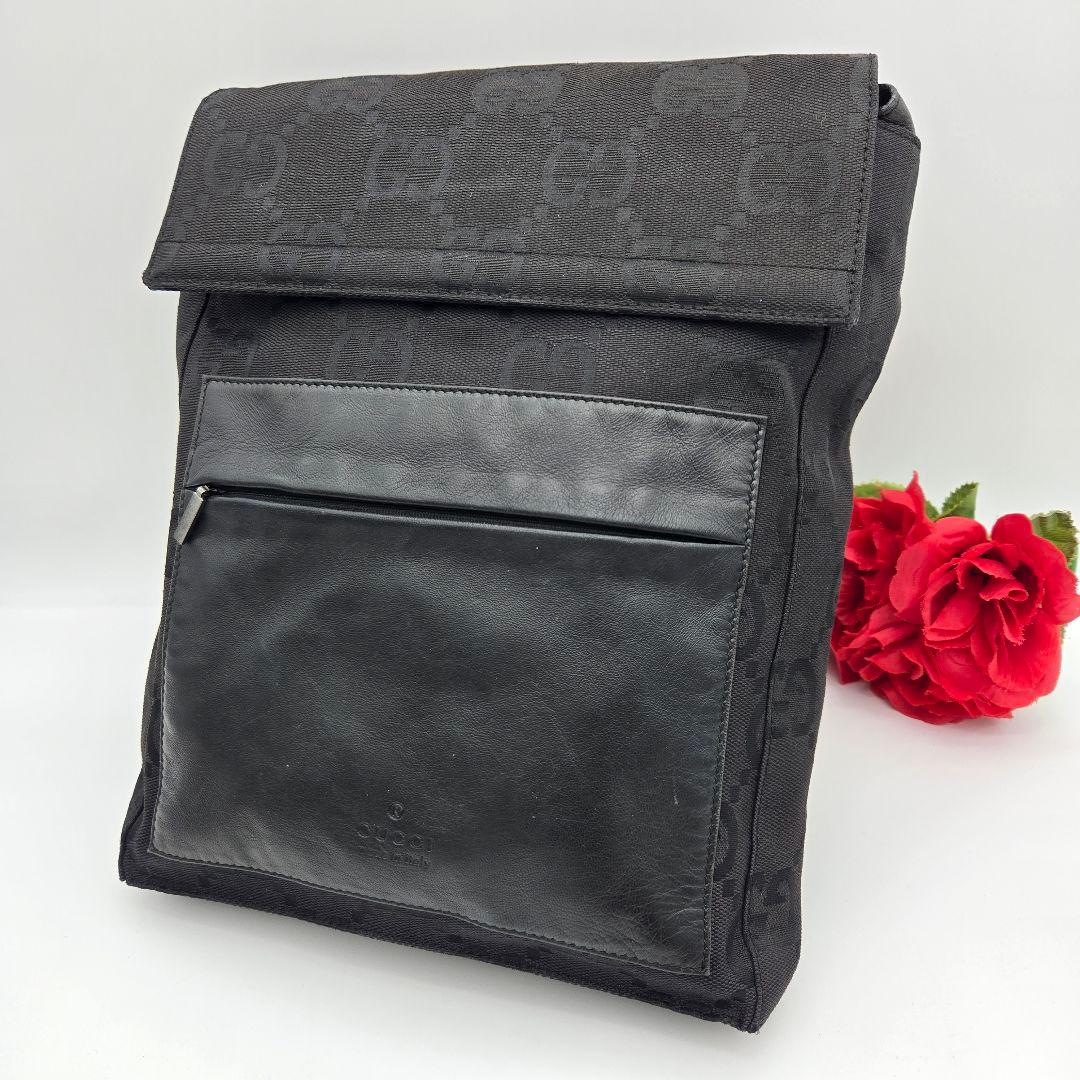 Gucci Backpack Jumbo GG Canvas Black