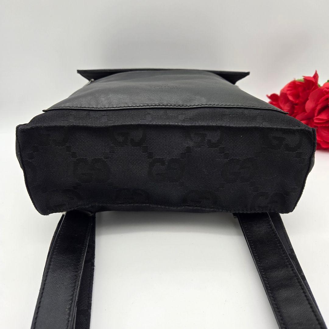 Gucci Backpack Jumbo GG Canvas Black — view 5