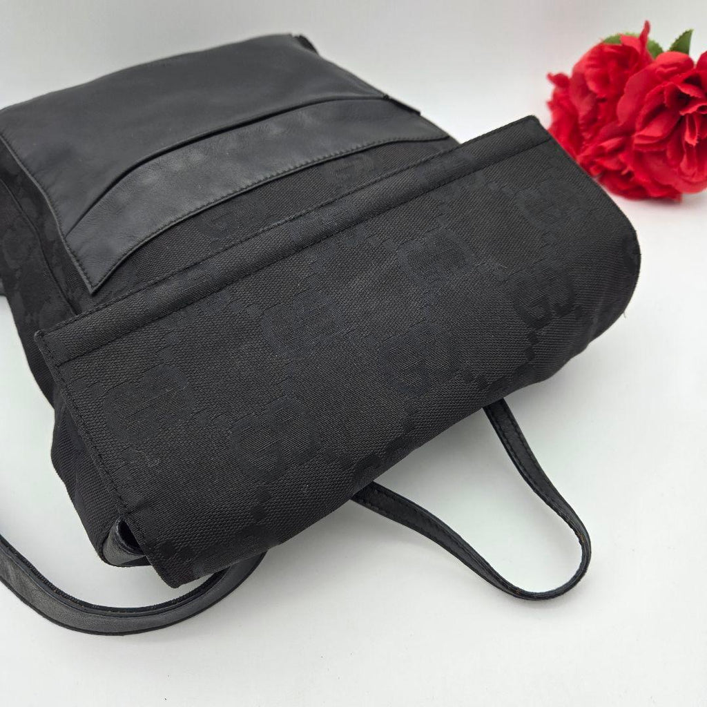 Gucci Backpack Jumbo GG Canvas Black — view 6