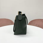 Loewe Puzzle Bag Small Anagram Leather Handbag Green — view 2